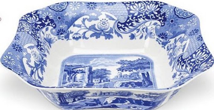 Blue Italian Serving Bowl