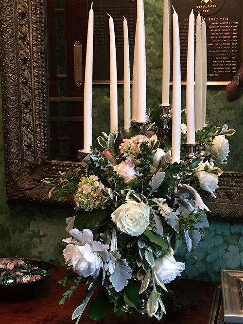 Candlelabra with flowers