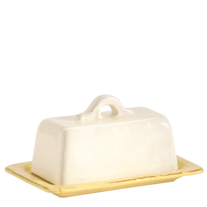 Cream/Saffron Butter Dish