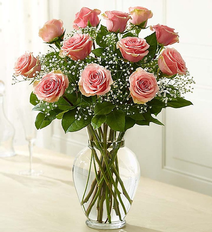 Long Stem Pink Roses