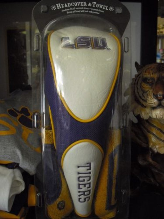 LSU Golf Headcover and Towel