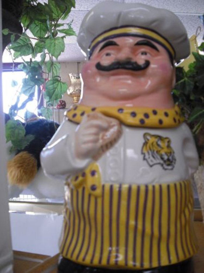 LSU Chef Cookie Jar