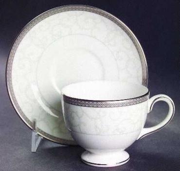 Celestial Platinum Tea Cup and Saucer