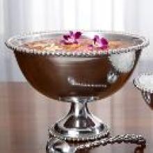 Pewter Beaded Punch Bowl - X-Large #11324