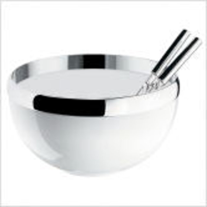 White Chrome Lip Bowl