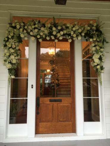 Front door flowers garland