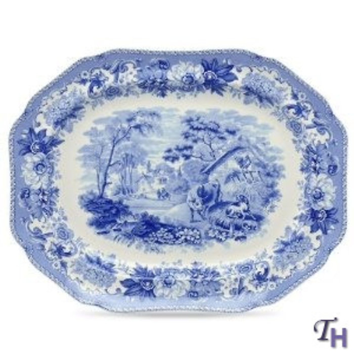 Blue Room Aesop\'s Fables Octagonal Platter