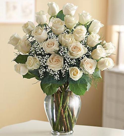 Ultimate Elegance 2dz Long Stem White Roses