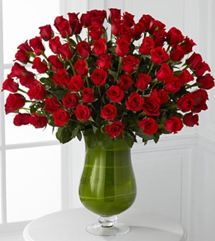 Attraction Luxury Rose Bouquet - 100 Premium Long-Stemmed Ro