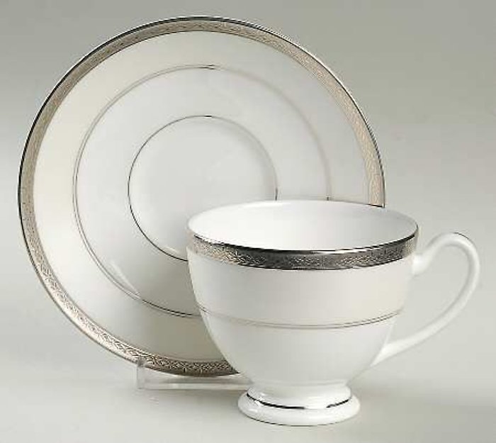 Araglin Platinum Tea Cup and Saucer