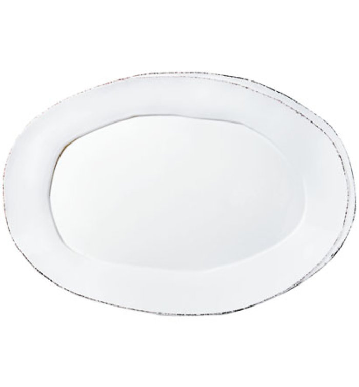 Lastra White Oval Platter