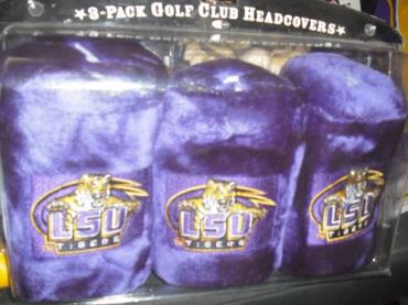 Set of Three LSU Golf Headcovers