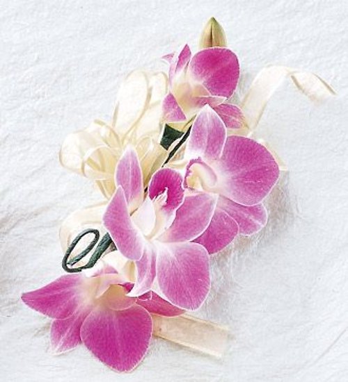Lavender dendrobium orchid Corsage