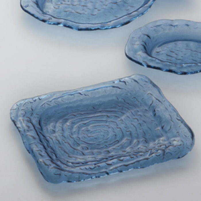 ANNIEGLASS  Indigo Small Square Plate