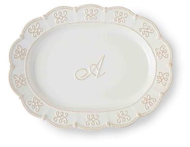 Initial Oval Platter