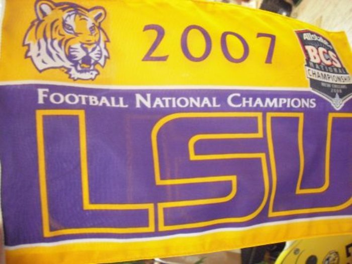 LSU 2007 Champions Car Flag