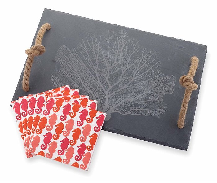 Fan Coral Slate Cutting Board