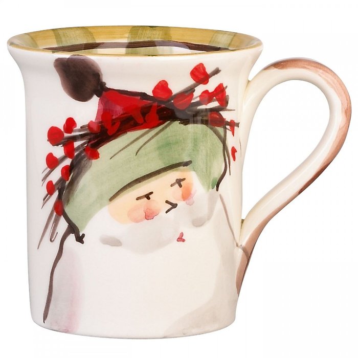 Vietri Old St. Nick red hat mug