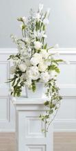 White funeral bouquet