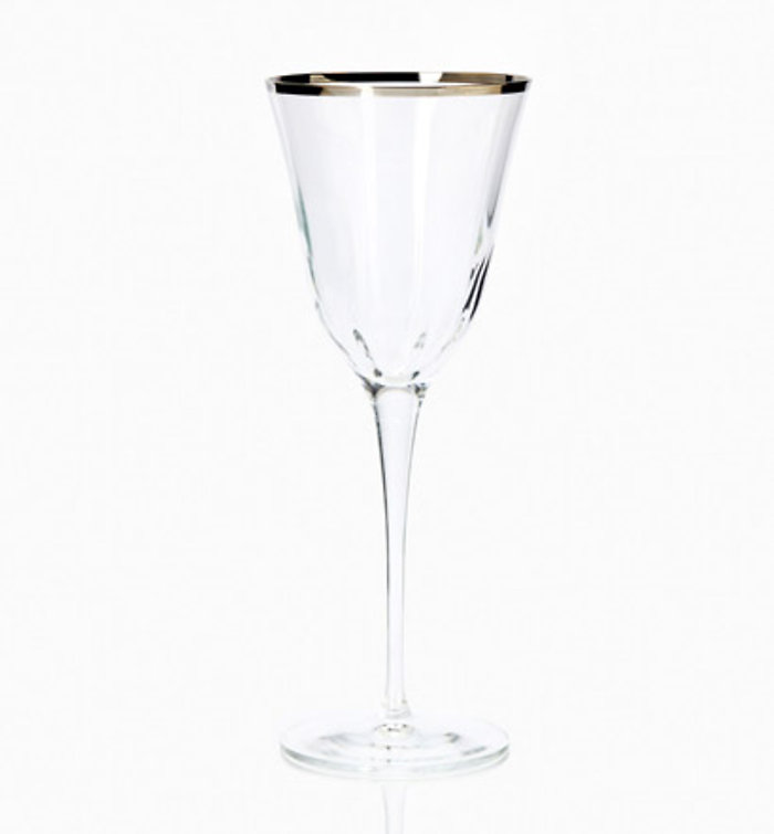 Optical Platinum Wine Glass