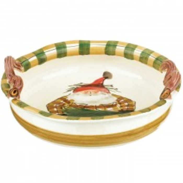 Vietri Old St. Nick handled bowl