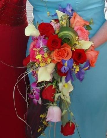 Bridal Elongated Colorful Bouquet