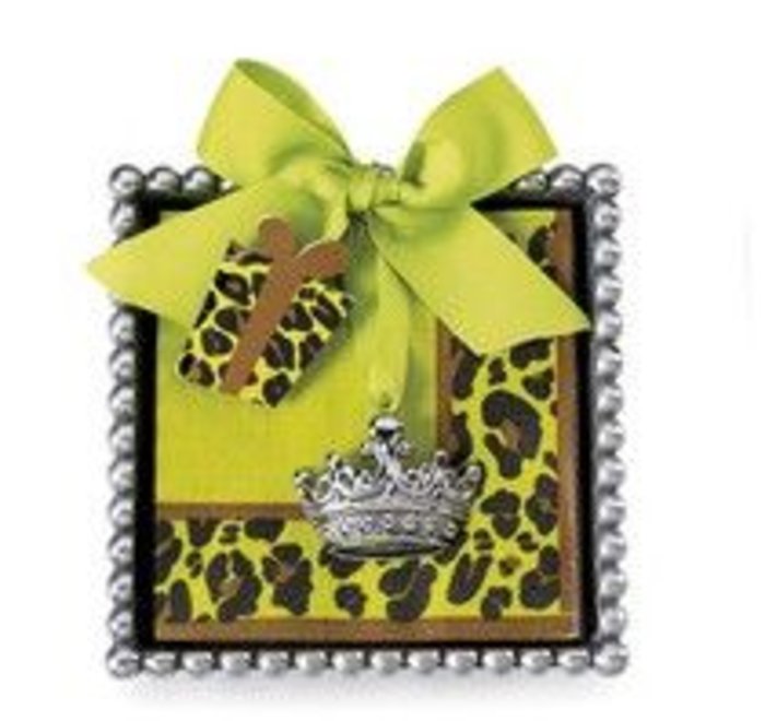 Leopard Crown Cocktail Napkin Basket