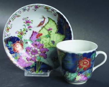 Tobacco Leaf Tea Cup and Saucer