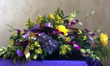 Purple and Gold Centerpiece