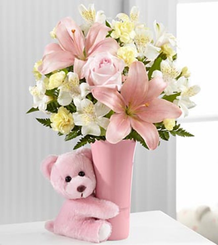 The Baby Girl Big Hug® Bouquet by FTD®