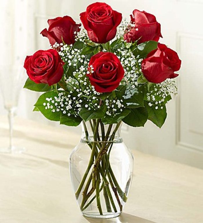 Love\'s Embrace Half Dz Roses - Red